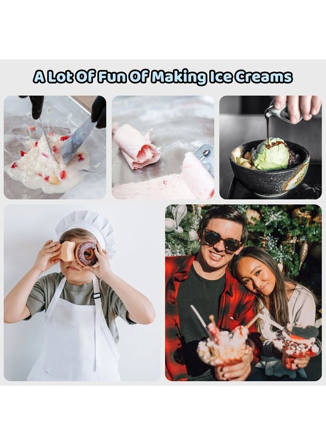 JoyMech Ice Cream Roll Maker Rolled Ice Cream Machine, Sweet Spot Pan, Instant Cold Plate, Ideal for Making Rolled Ice Cream Soft Serve Slushies Frozen Yogurt Sorbet and Gelatod (Aquamarine) - Image 5